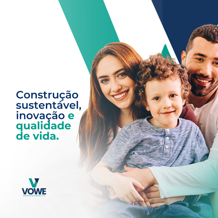 Banner Construção sustentável, inovação e qualidade de vida.